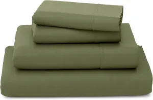 Cosy House Collection Luxury Sheets - Rayon Derived from Bamboo - Cooling & Breathable, Silky Soft, 16-Inch Deep Pockets - 4-Piece Bedding Set - King, Sage Green