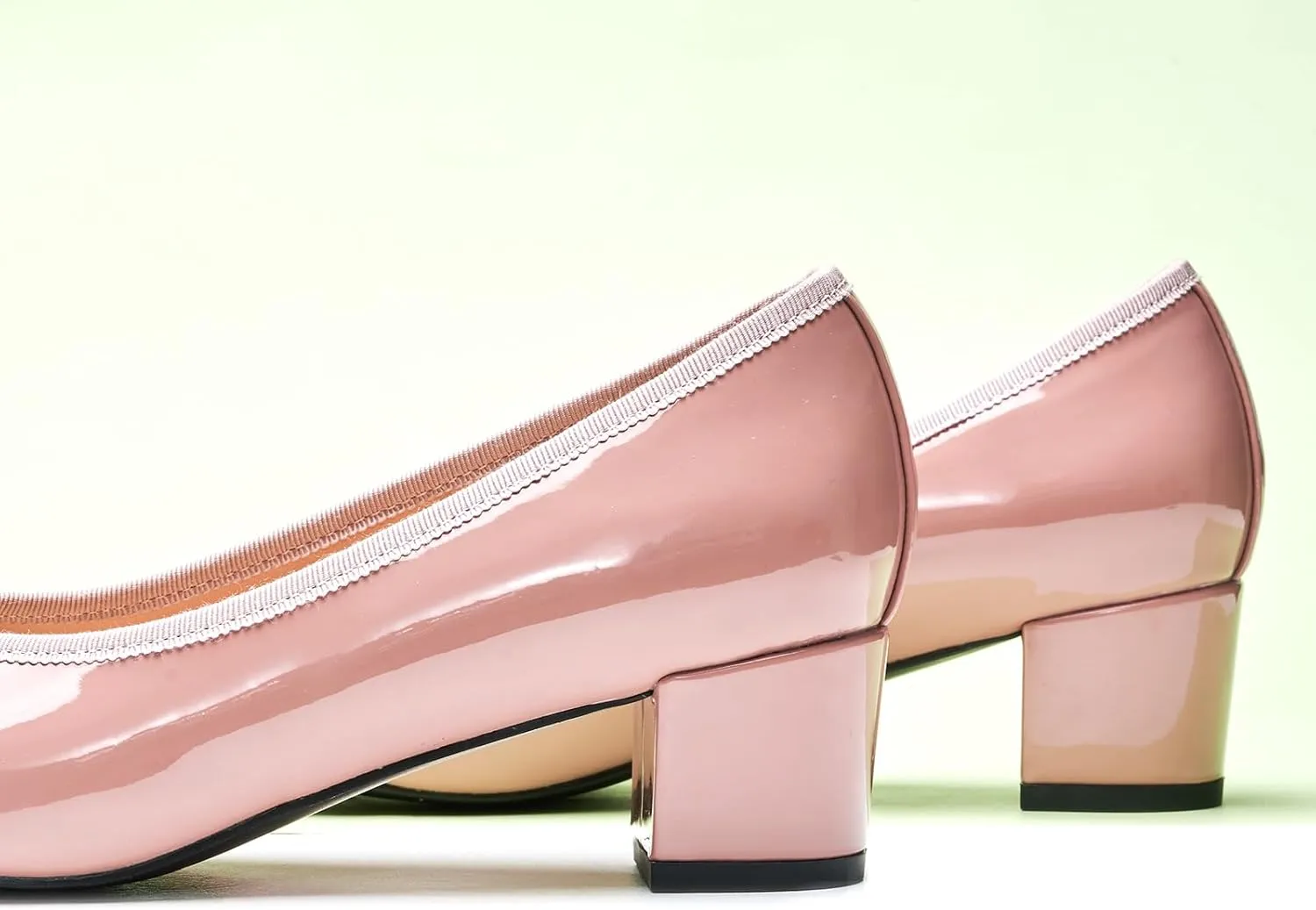 C.Paravano Women's Chunky Heel Ballet Pumps-Patent Leather Dress Shoes with Bowknots for Wedding & Office, Spring Date Nights, Business Casual