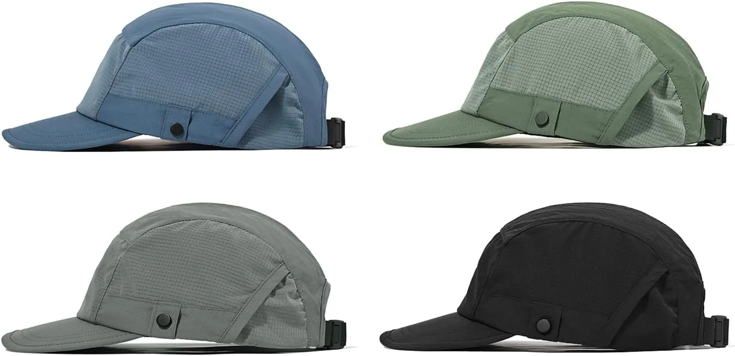 Croogo Quick Dry 5 Panel Baseball Cap Lightweight Flat Brim Trucker Hats Dad Hat Summer Sports Caps Umpire Sun Hats