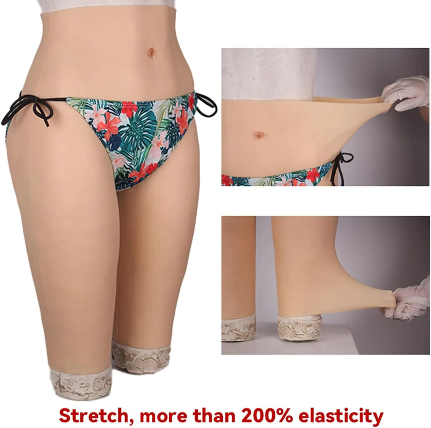 Crossdresser Silicone Pants Fake Vagina Shorts Hiding Gaff Boxer Briefs for Transgender Underwear Ladyboy