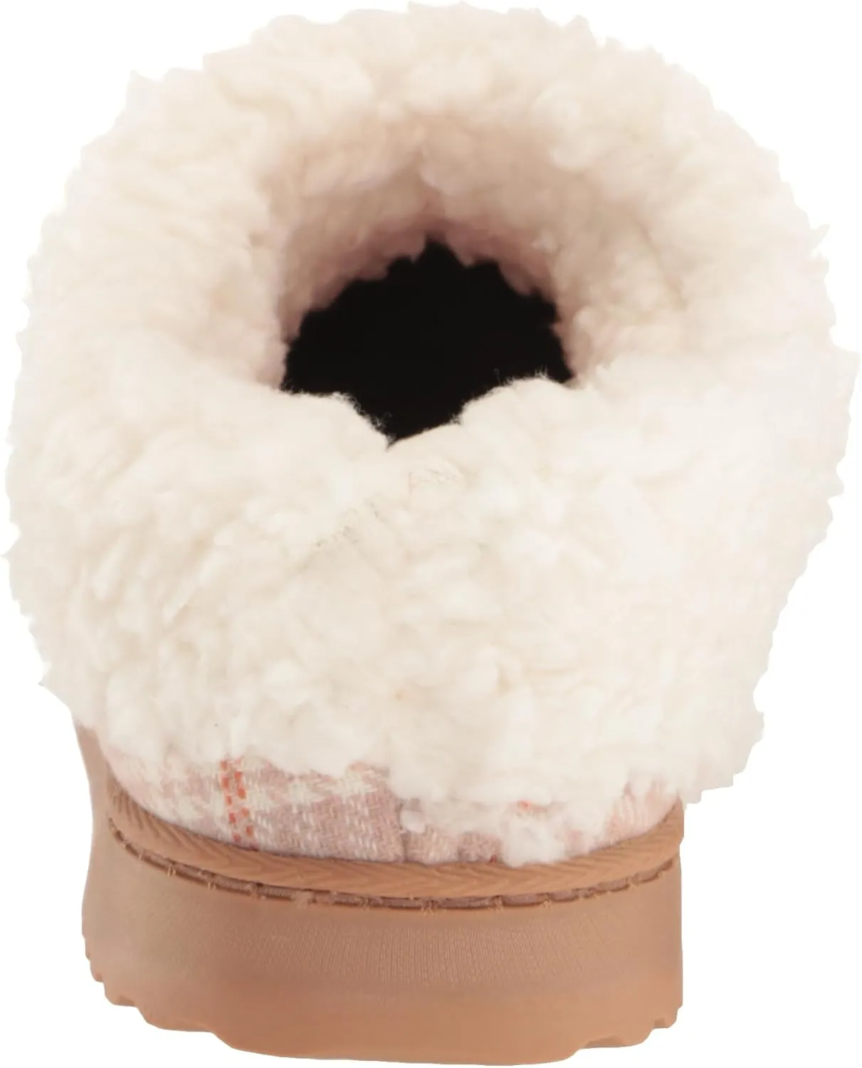 Dearfoams Women's Nyla Felted and Plaid Moc Toe Clog