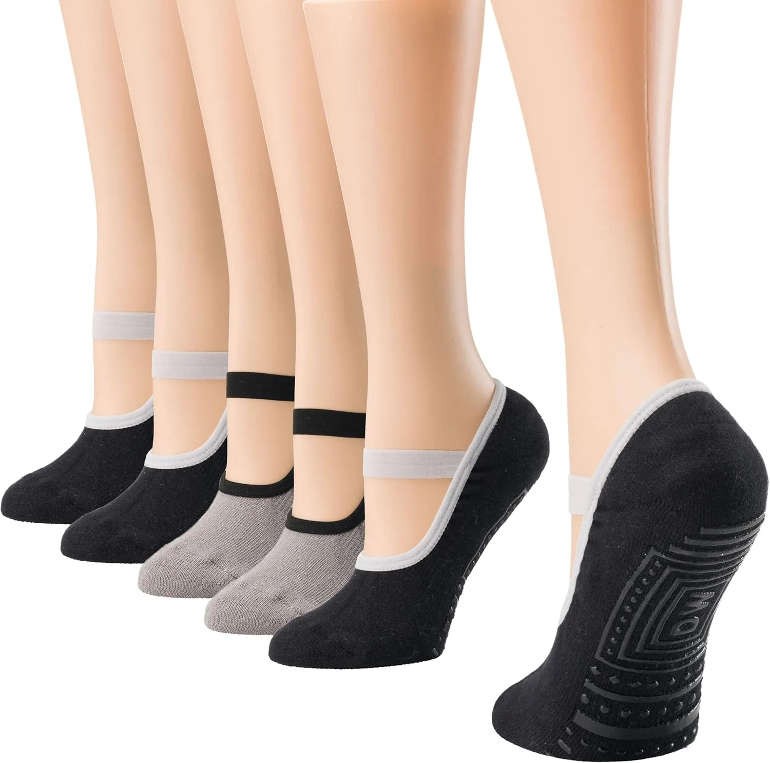 Debra Weitzner Womens Yoga Socks with Grips Nonskid Exercise Pilates Dancing Barre Ballet Socks – Workout Socks