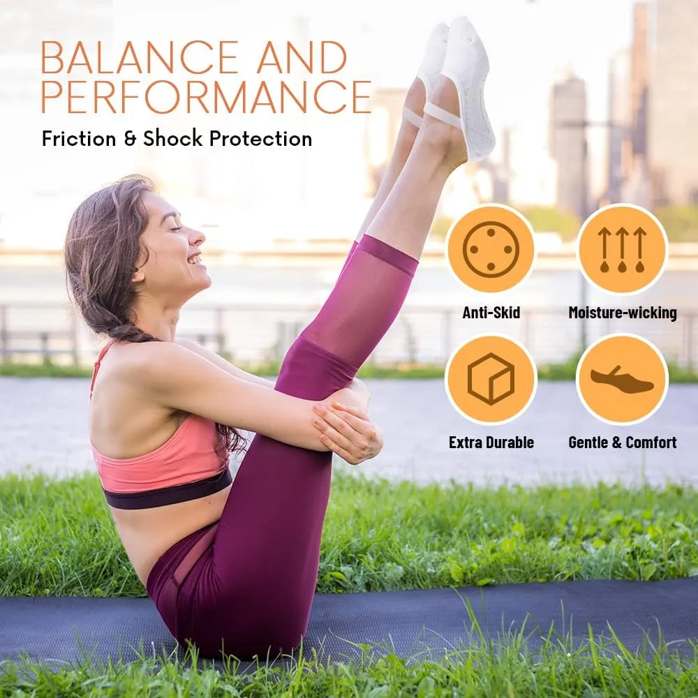 Debra Weitzner Womens Yoga Socks with Grips Nonskid Exercise Pilates Dancing Barre Ballet Socks – Workout Socks