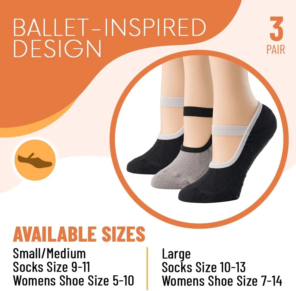 Debra Weitzner Womens Yoga Socks with Grips Nonskid Exercise Pilates Dancing Barre Ballet Socks – Workout Socks