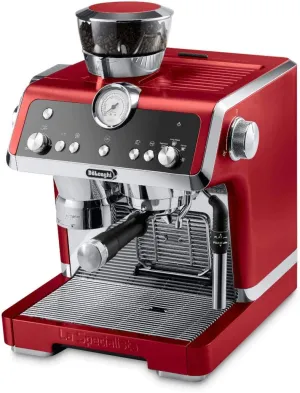 De'Longhi EC9335R La Specialista Espresso Machine with Sensor Grinder, Dual Heating System, Advanced Latte System & Hot Water Spout for Americano Coffee or Tea, Stainless Steel,67.6 oz, Red