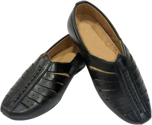 Designer Ethnic Punjabi Mojari Juttis for Boys, Little, Big Kid, Shoes for Boys (Toddler) Sherwani Shoes Designer Kurta Shoes Loafer Shoes Dress Shoes Black