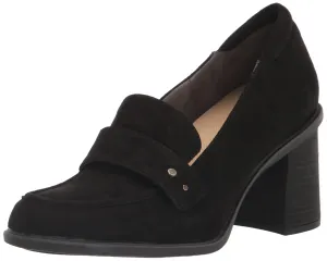 Dr. Scholl's Shoes Womens Rumors Block Heel Loafer Black Synthetic 8.5 M