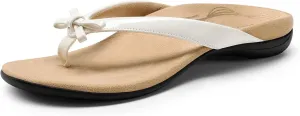 DREAM PAIRS Women's Arch Support Flip Flops Comfortable Dressy Orthopedic Thong Sandals Slides with Bow for Walking Summer Vacation