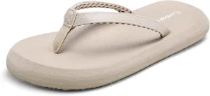 DREAM PAIRS Women's Arch Support Flip Flops Comfortable Soft Cushion Summer Beach Thong Sandals