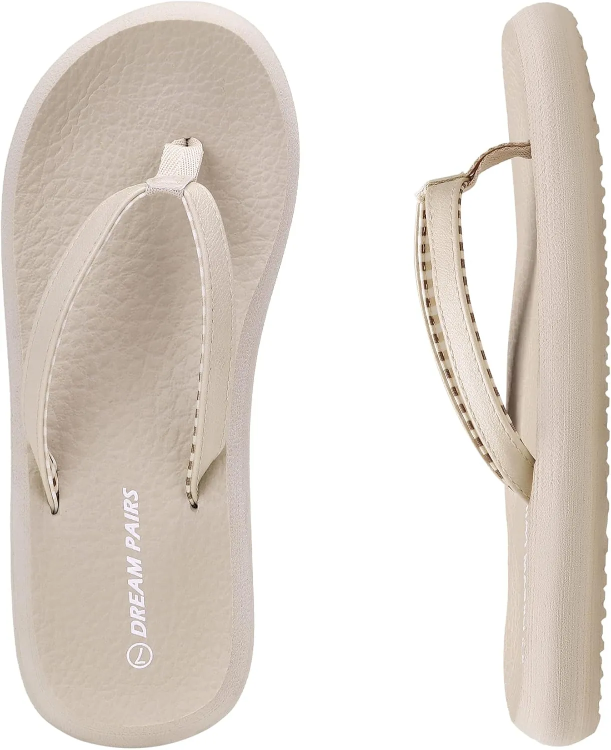 DREAM PAIRS Women's Arch Support Flip Flops Comfortable Soft Cushion Summer Beach Thong Sandals