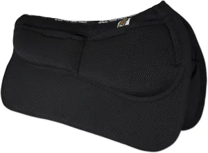 ECP Equine Comfort Products Non-Slip Breathable 3D Mesh Western Saddle Pad with Adjustable Memory Foam for Impact Protection & Saddle Fit, Lightweight & Ventilated for Horse Comfort, Black