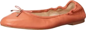 Edelman Durable Sam Slip Flexible Flats Rounded Sienna Felicia On Ballet Fully equipped Toe Rose