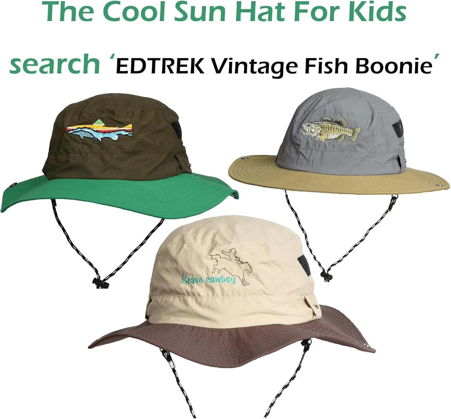 EDTREK Elite Youth Country Hat for Big Kids - Boys Snapback Hat with Flat Brim
