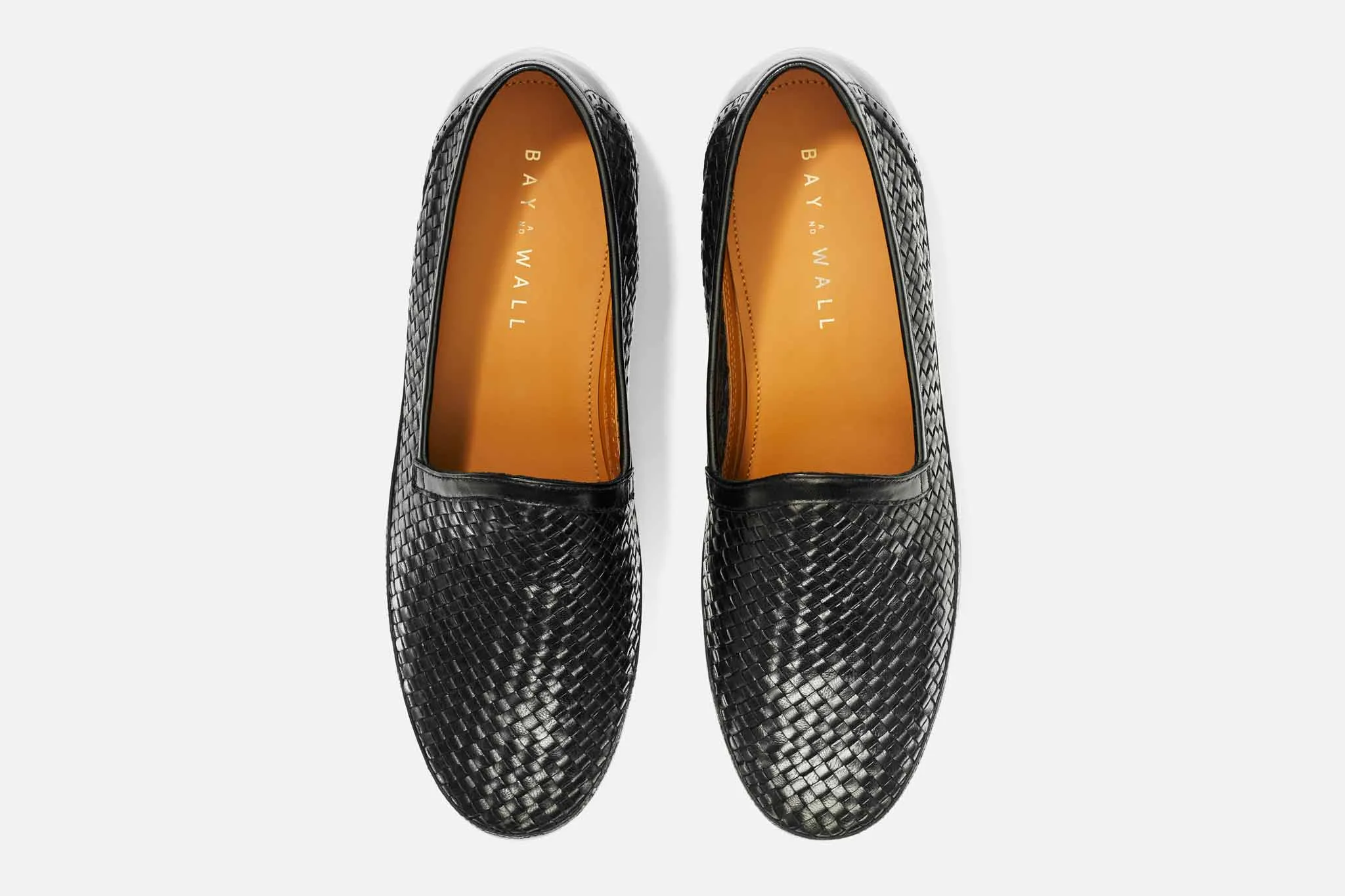 Einar loafer, black woven leather