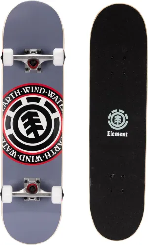 Element Icon Gray Skateboard 31" x 7.75" Complete Popsicle Board for Kids, Teens, Boys, Girls, and Adults Deck with a Weight Limit of 220 lbs for All Skill Levels