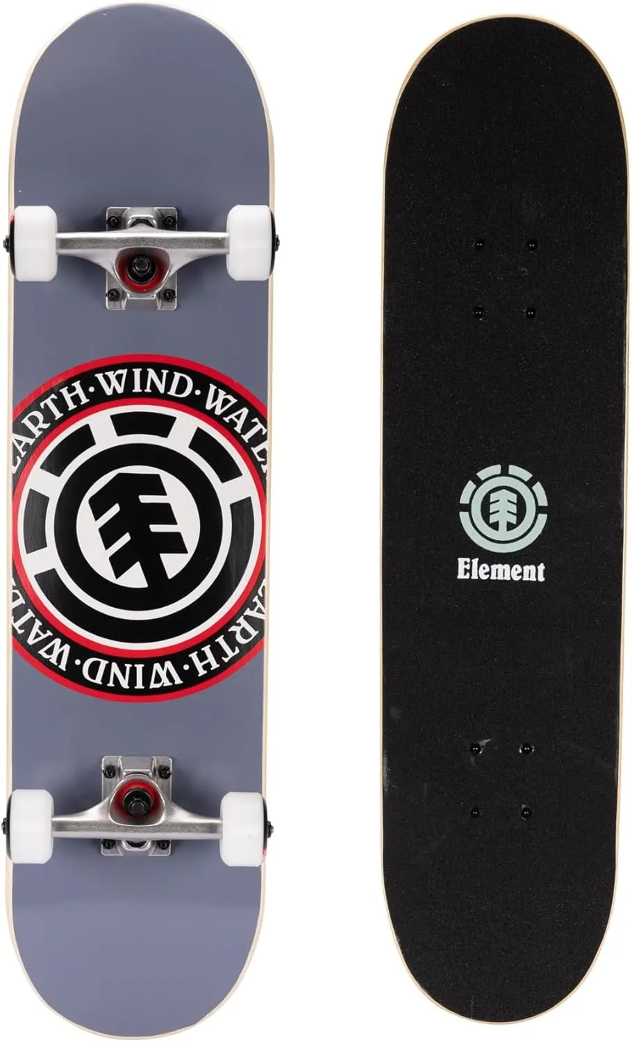 Element Icon Gray Skateboard 31" x 7.75" Complete Popsicle Board for Kids, Teens, Boys, Girls, and Adults Deck with a Weight Limit of 220 lbs for All Skill Levels