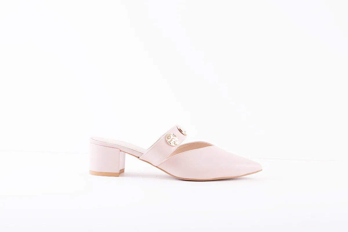 EMIS - 8005/415 MEDIUM BLOCK HEEL MULE - PINK
