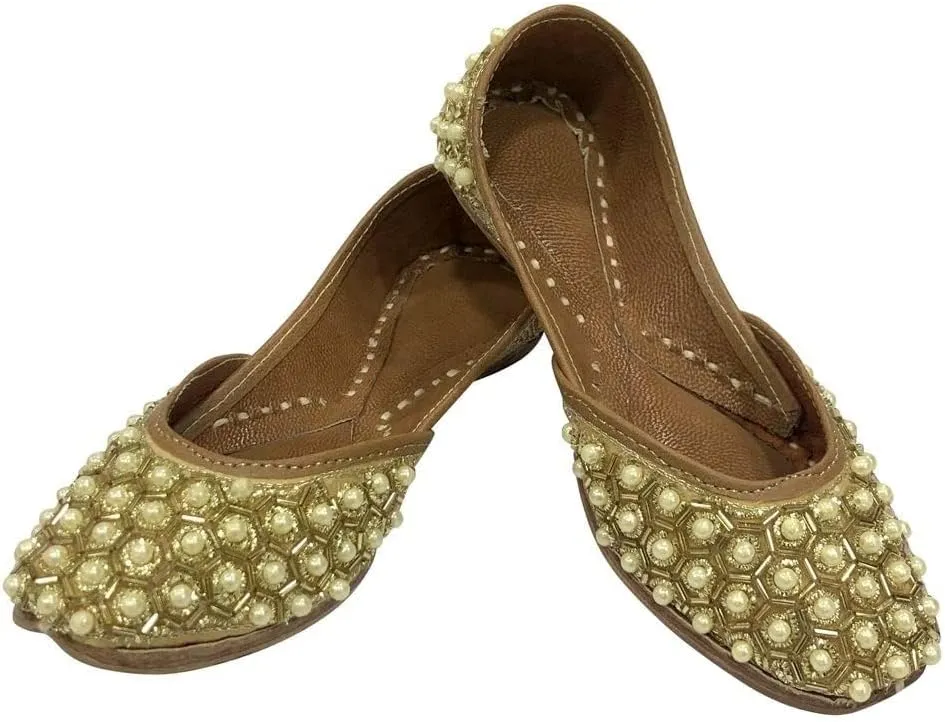 Ethnic Punjabi Mojari Juttis for Girls Toddler/Little Kid/Big Kid Ballerina Flat Shoes Jooti jutties