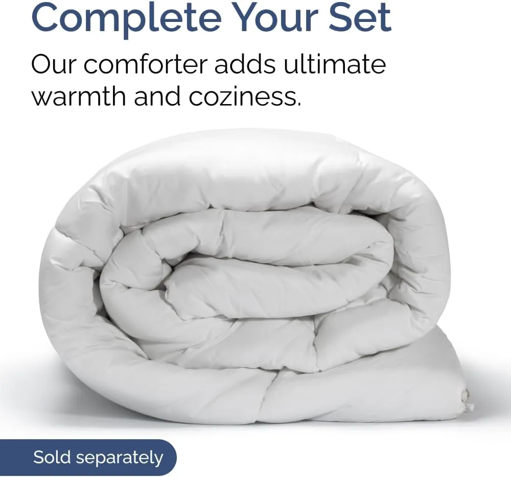 Extra Deep Twin Sheet Set - 4 Piece Breathable & Cooling Sheets - Hotel Luxury Bedding Set with 18-24 Inch Extra Deep Pockets - Easy Fit - Super Soft, Wrinkle Free and Comfy - Steel Blue, Twin Size