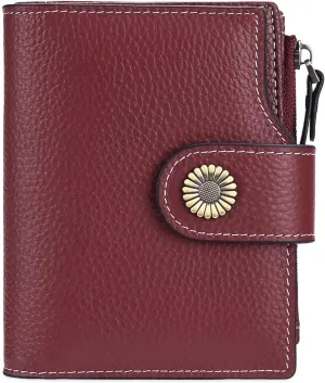 FALAN MULE Small Wallet for Women Leather Bifold Compact Small Womens Wallet with RFID Blocking