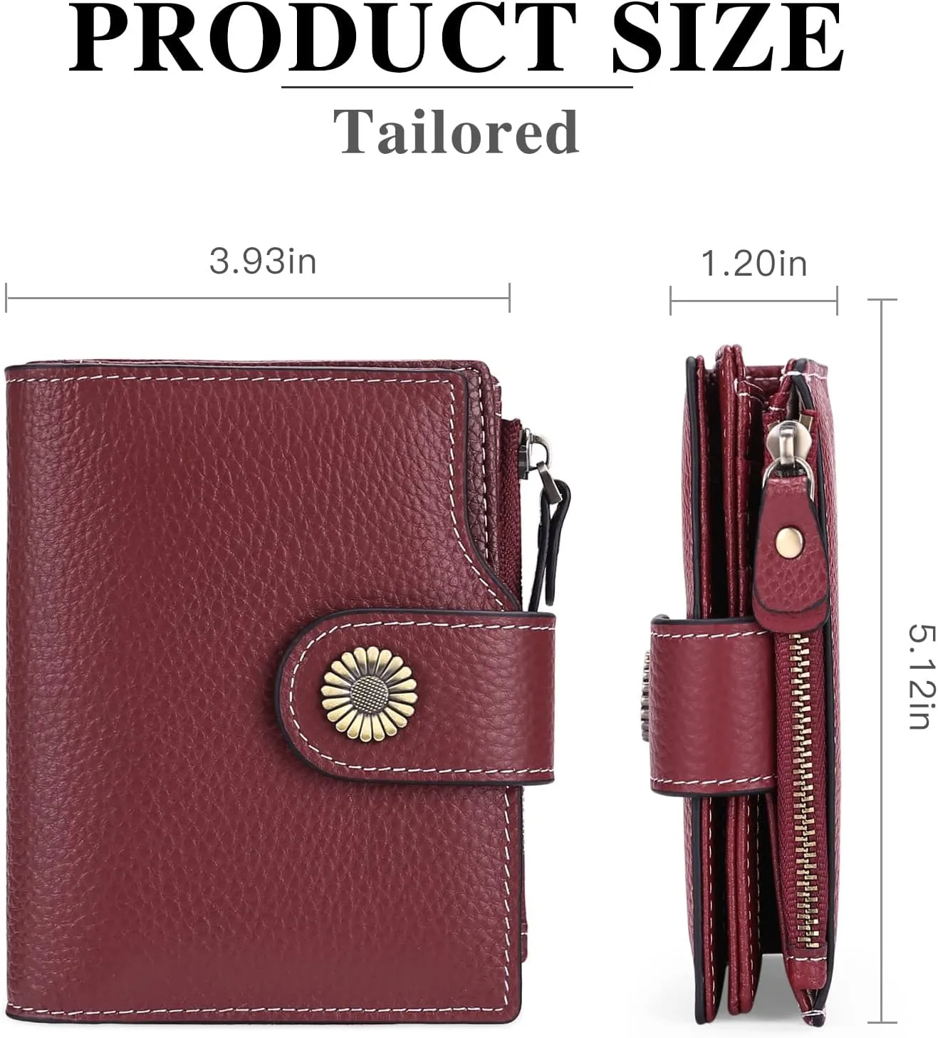 FALAN MULE Small Wallet for Women Leather Bifold Compact Small Womens Wallet with RFID Blocking