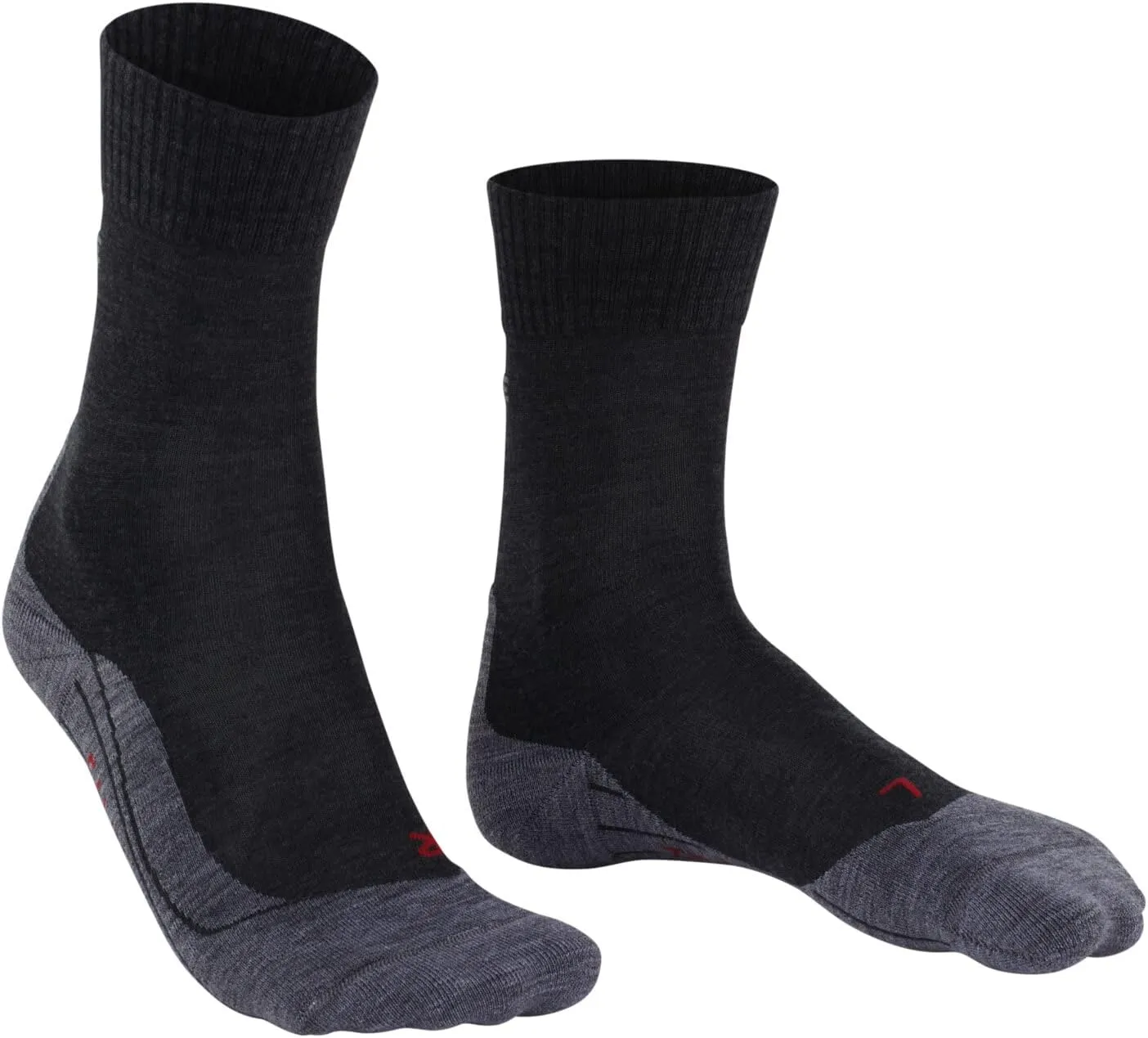FALKE Men's TK5 Wander Hiking Socks, Crew Length, Light Padding, Athletic Sock, Breathable Quick Dry, Merino Wool, 1 Pair