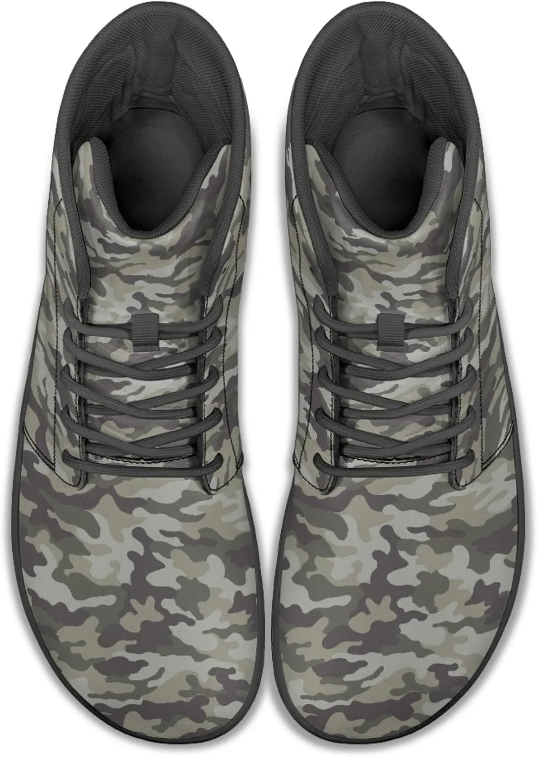 Fashion Print Womens Mens High Top Barefoot Sneakers Flat Shoes