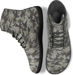 Fashion Print Womens Mens High Top Barefoot Sneakers Flat Shoes