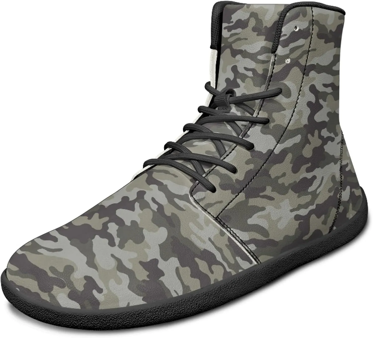 Fashion Print Womens Mens High Top Barefoot Sneakers Flat Shoes