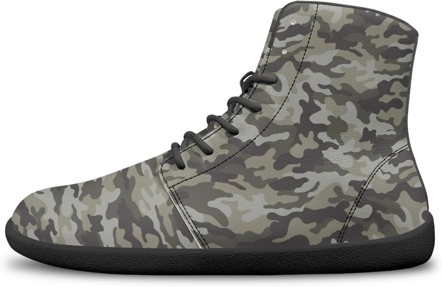 Fashion Print Womens Mens High Top Barefoot Sneakers Flat Shoes