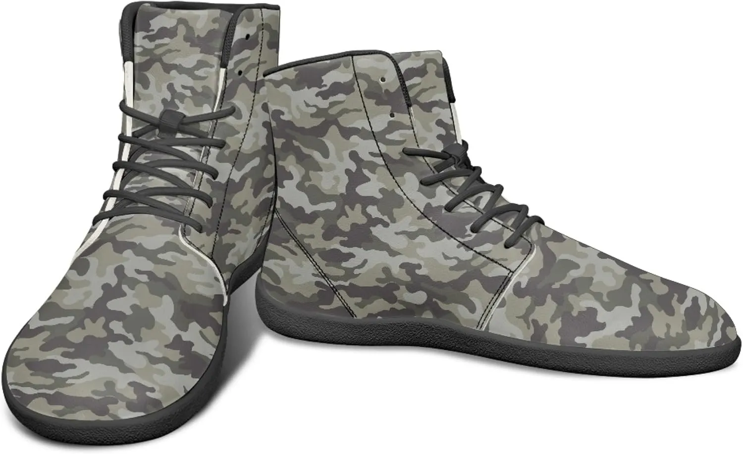 Fashion Print Womens Mens High Top Barefoot Sneakers Flat Shoes