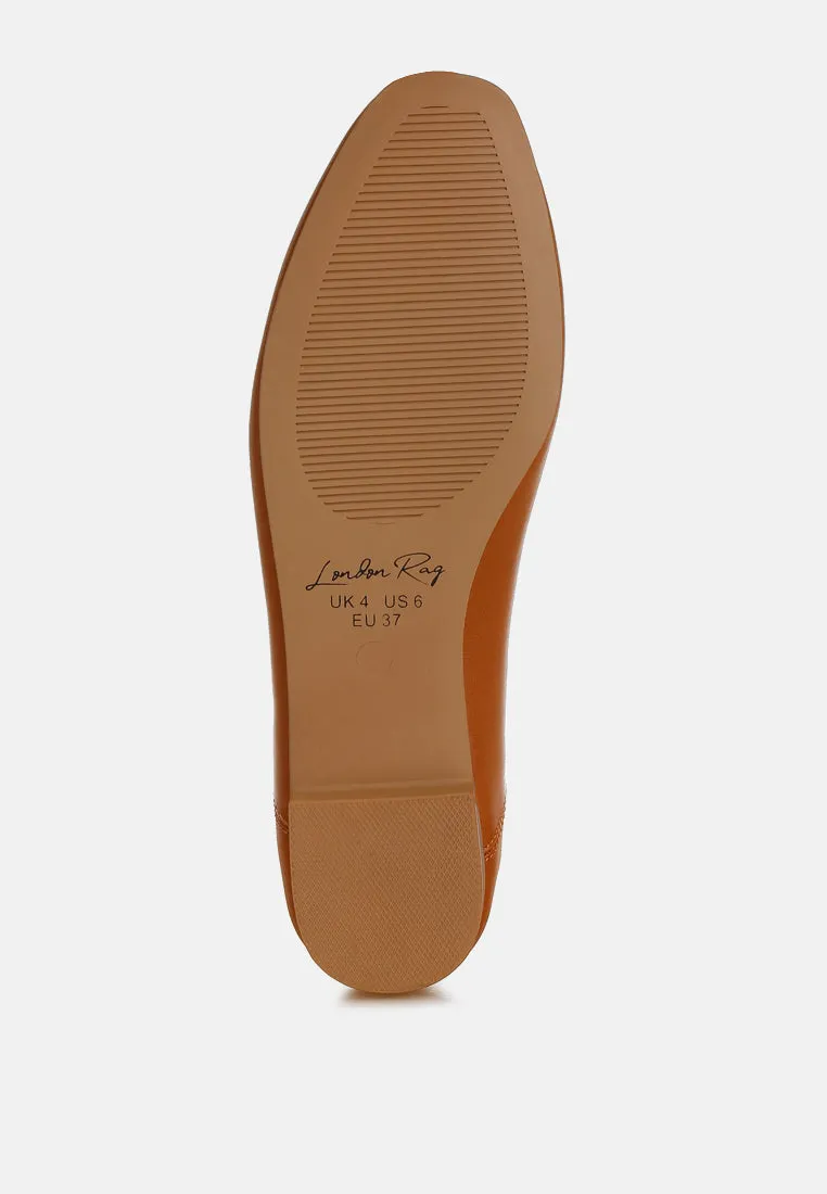 Faux Leather Casual Ballerinas By RAG