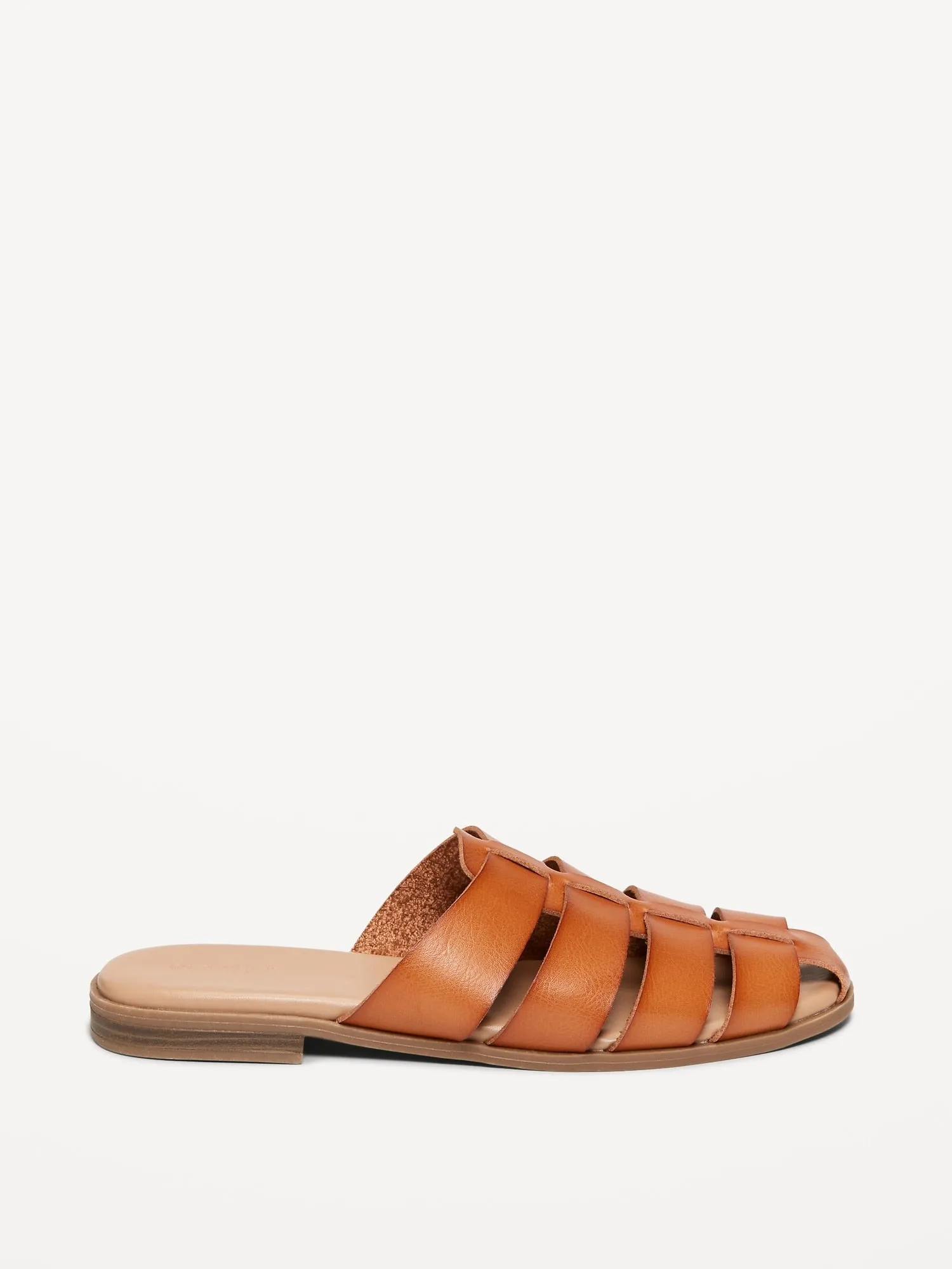 Faux Leather Fishermans Mule