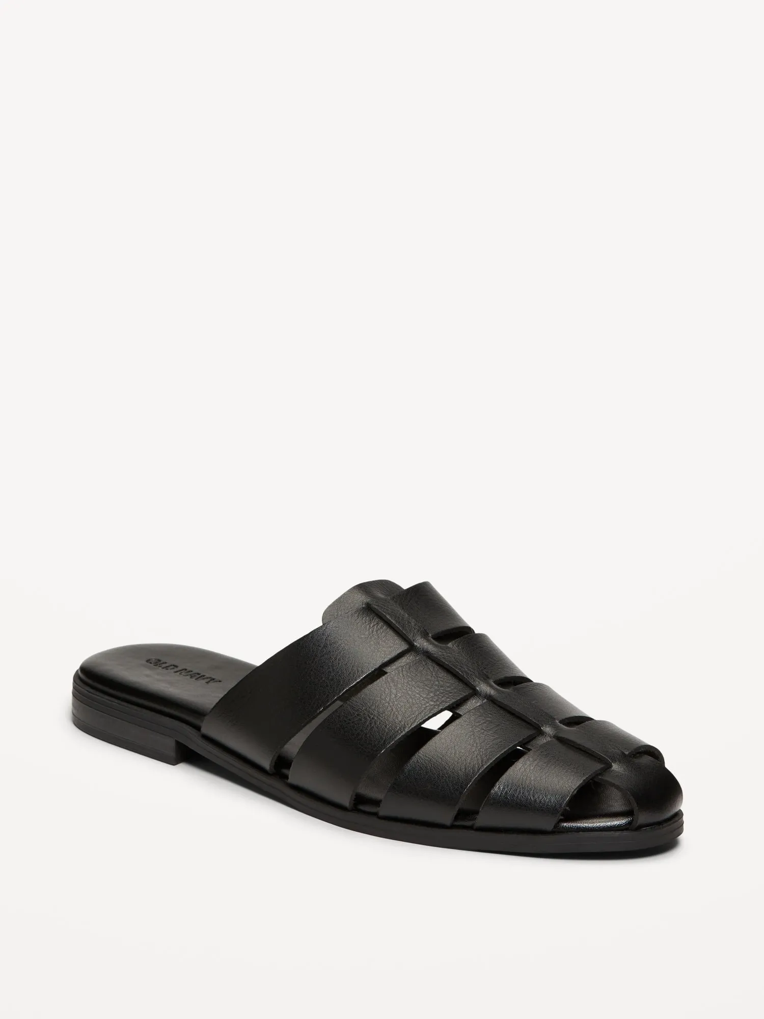 Faux Leather Fishermans Mule