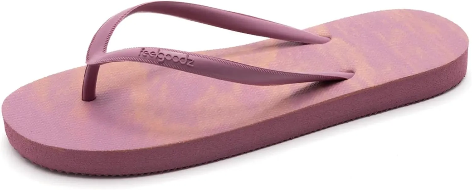 Feelgoodz Women's Slimz Core Natural Rubber Remix Flip Flops