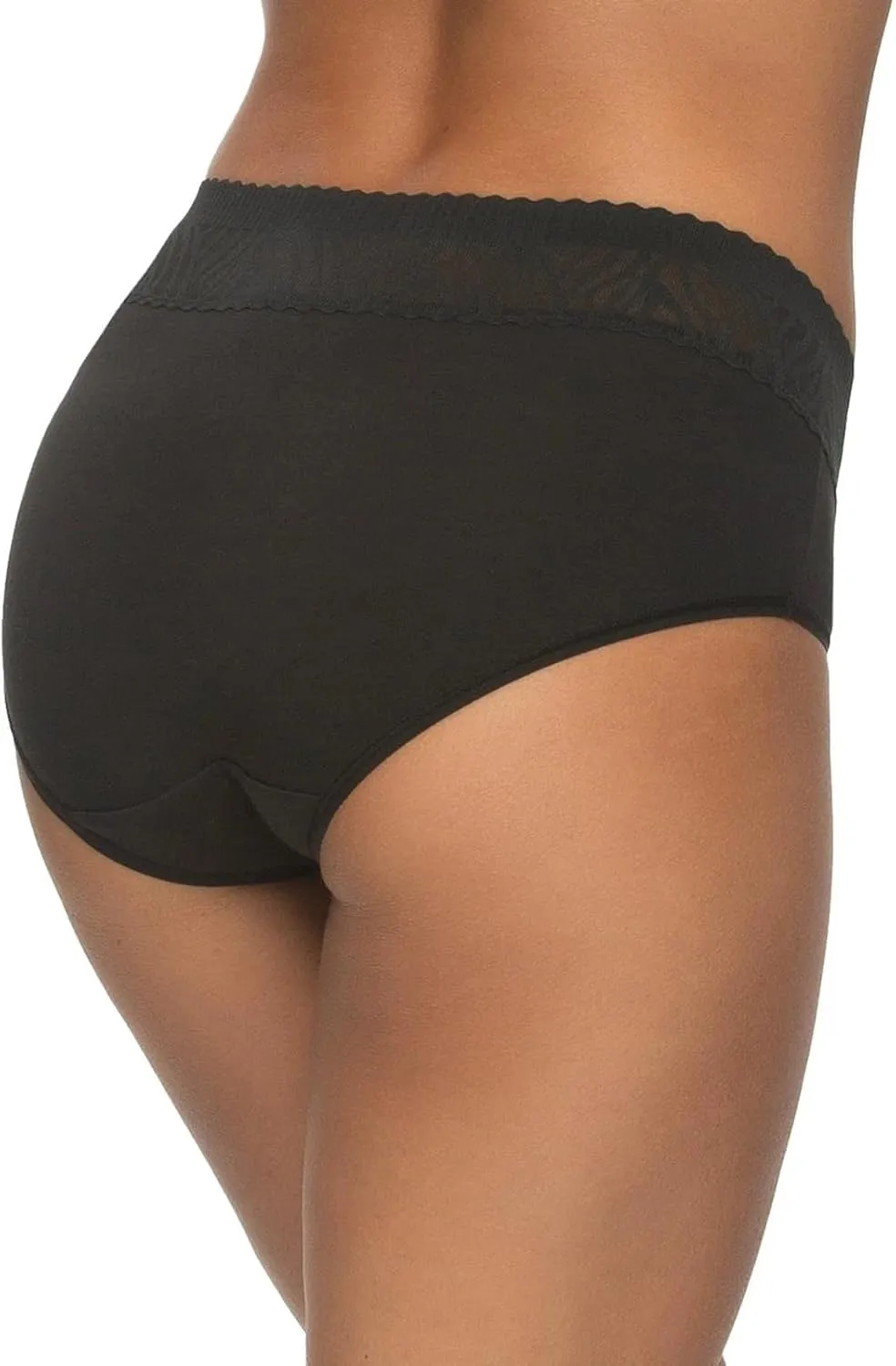 Felina Womens 5 Pack Stay In Place Mid-Rise Lace Hipster