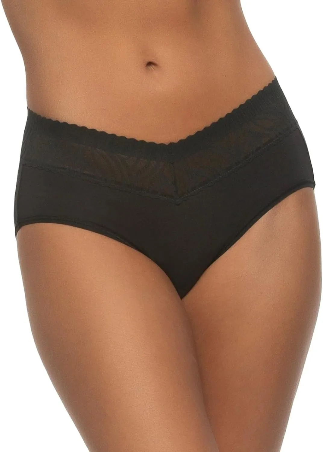 Felina Womens 5 Pack Stay In Place Mid-Rise Lace Hipster
