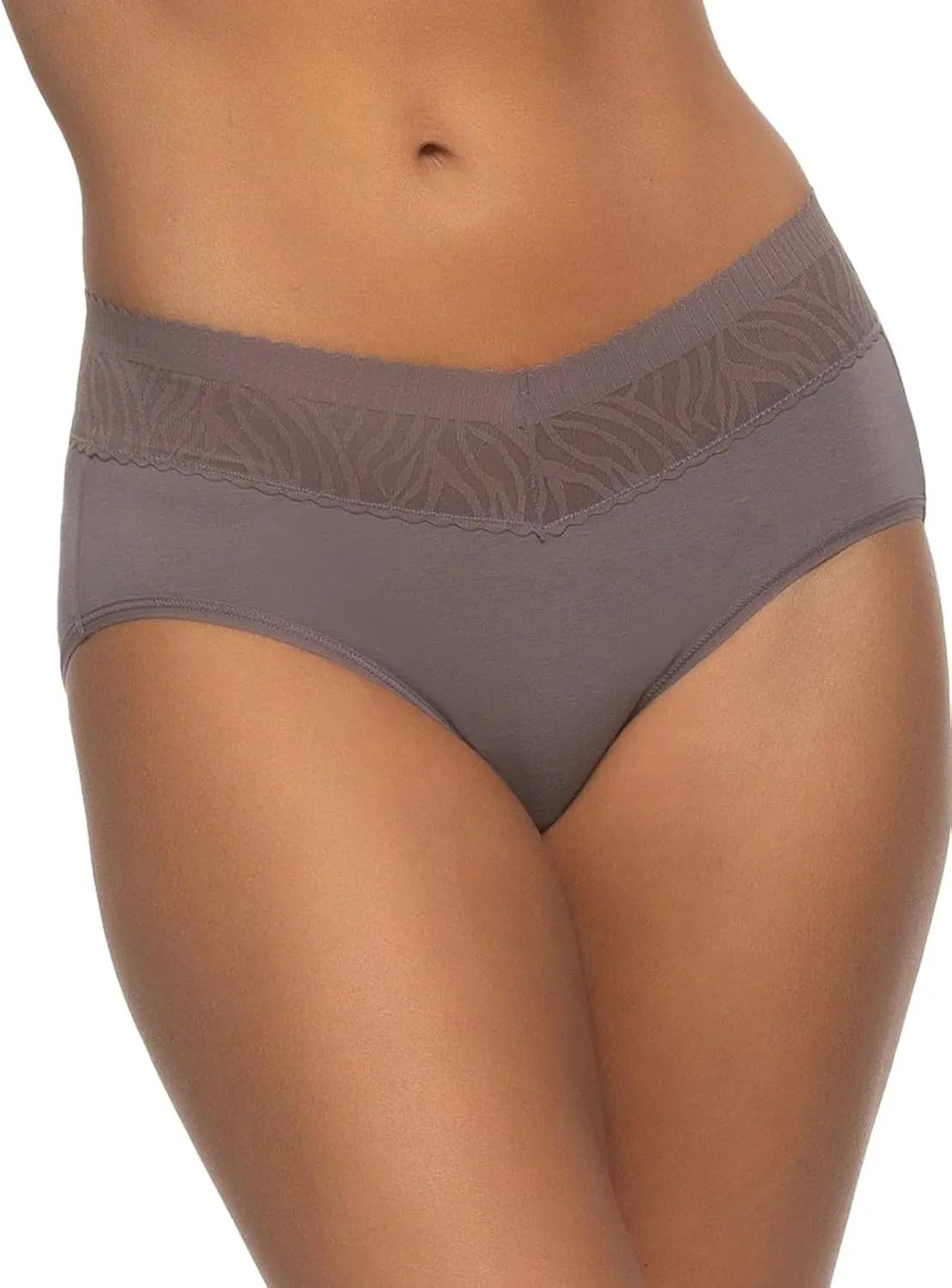 Felina Womens 5 Pack Stay In Place Mid-Rise Lace Hipster