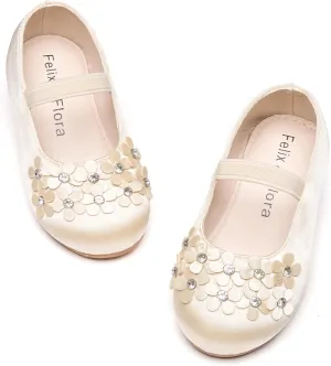 Felix & Flora Toddler Girl Dress Shoes - Flower Girl Ballet Flats School Wedding Party