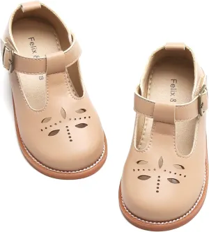 Felix & Flora Toddler Little Girl Mary Jane Dress Shoes - Ballet Flats for Easter Flower Girl Party School Shoes.