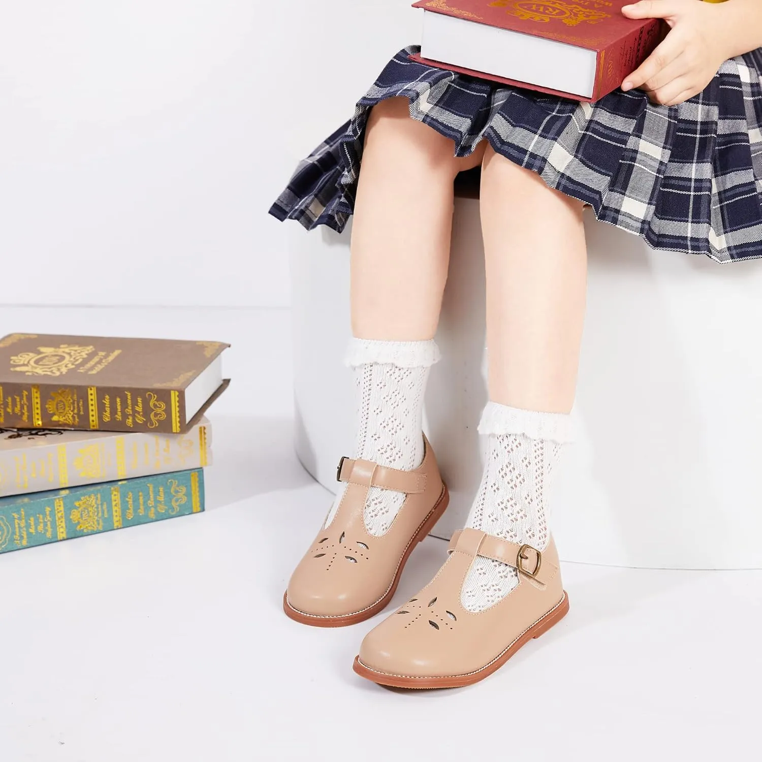 Felix & Flora Toddler Little Girl Mary Jane Dress Shoes - Ballet Flats for Easter Flower Girl Party School Shoes.