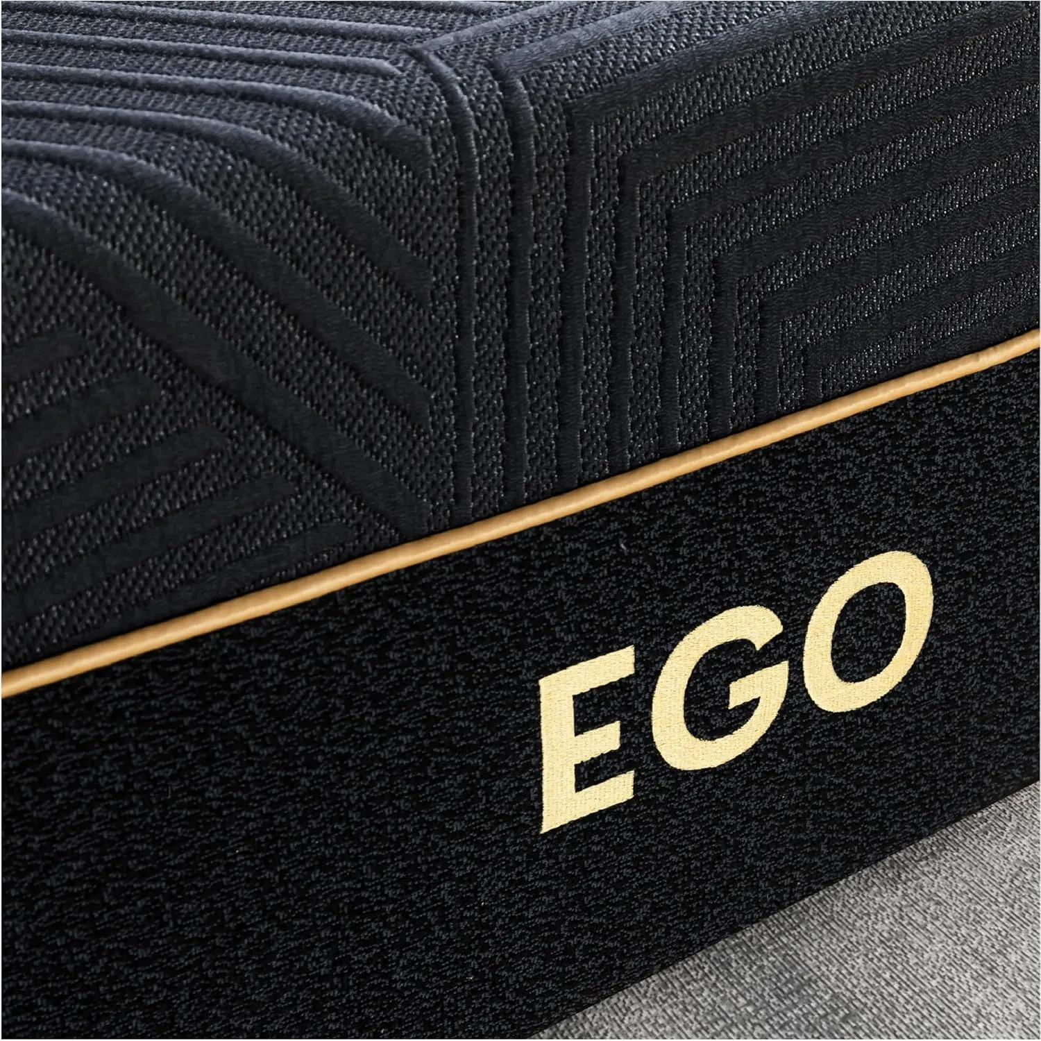 Firm King 14 Inch Memory Foam Mattress in a Box, Cooling Knit Fabric Cover, Copper Memory Foam, Made in The USA of US Foam, CertiPUR-US Certified, 76”x80”, Black