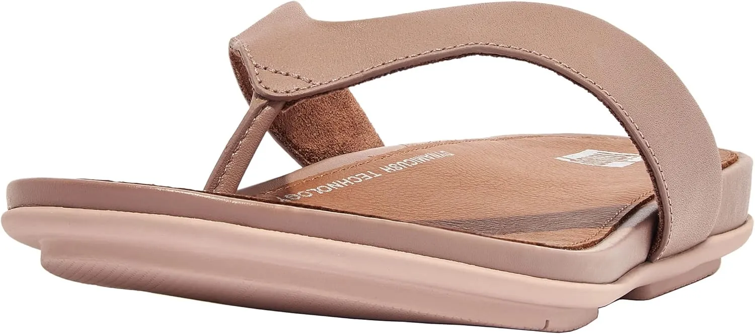 FitFlop EO8137-060 Gracie Leather FLIP-Flops Beige US08
