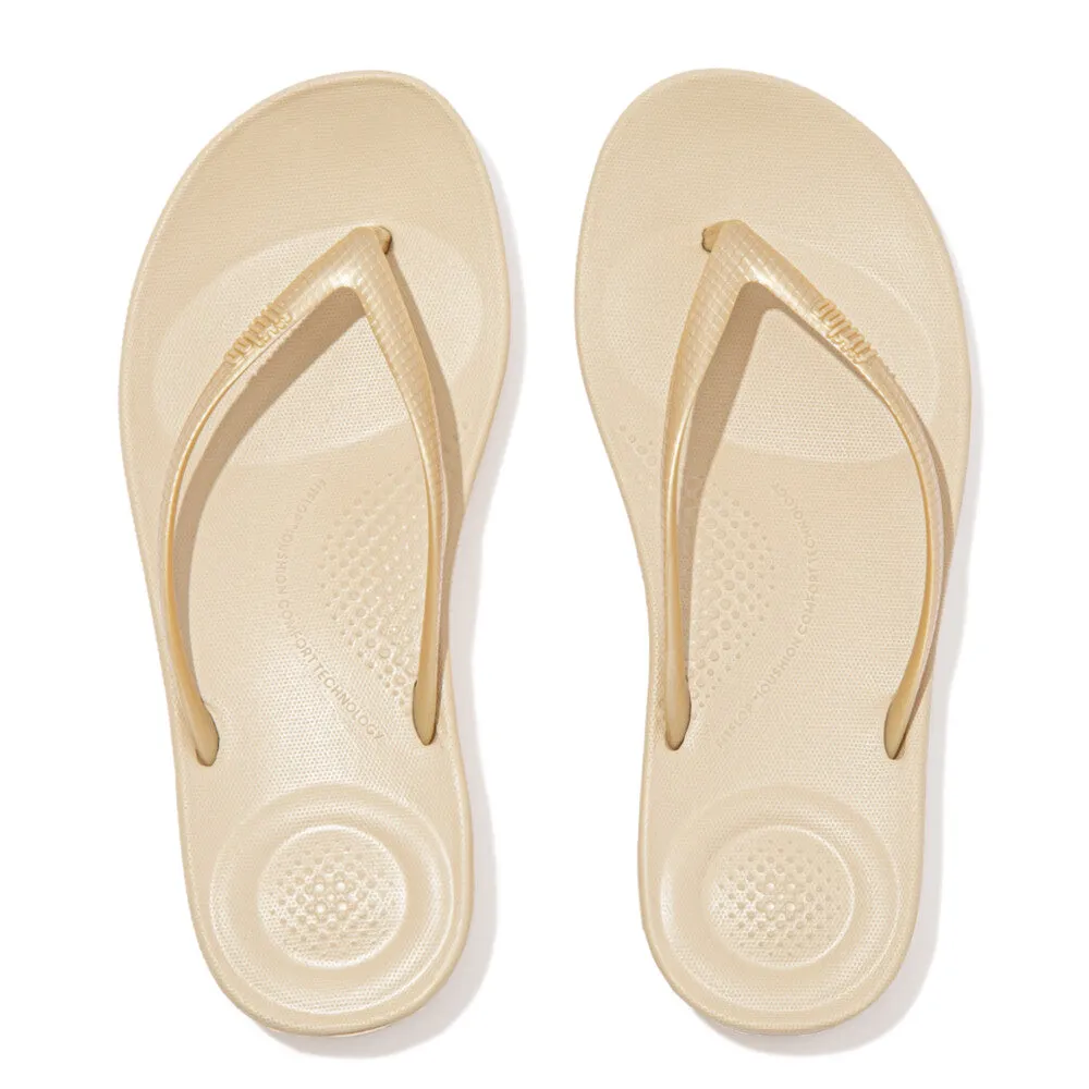 Fitflop Iqushion Ergonomic Toe Post Gold