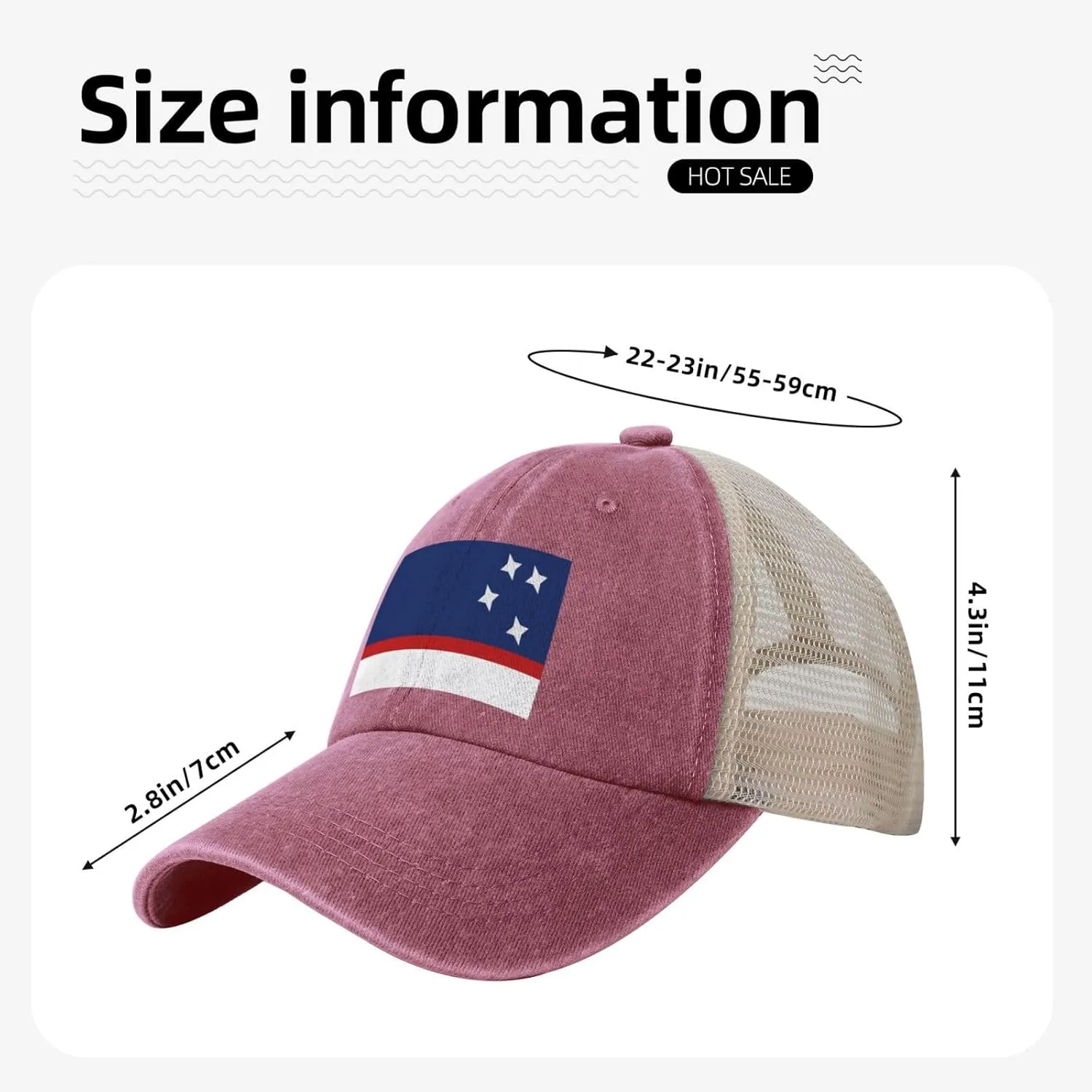 Flag of Patagonia Baseball Cap Women Men Mesh Back Denim Hat Vintage Trucker Hats Dad Caps