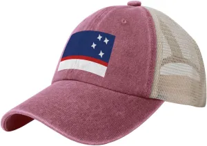 Flag of Patagonia Baseball Cap Women Men Mesh Back Denim Hat Vintage Trucker Hats Dad Caps