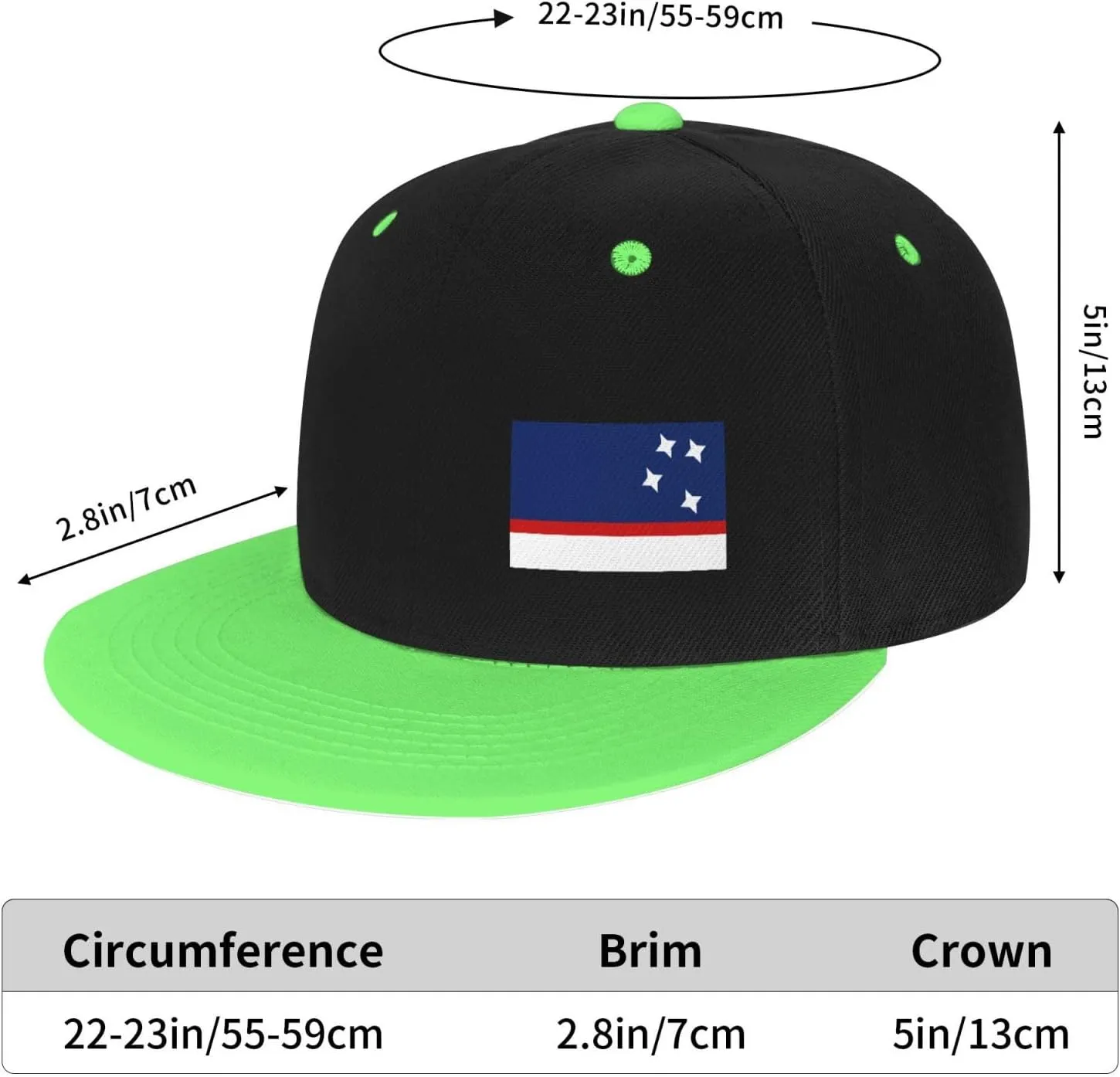 Flag of Patagonia Snapback Hats for Men Women Hat Baseball Cap Flat Bill Visor White Hat