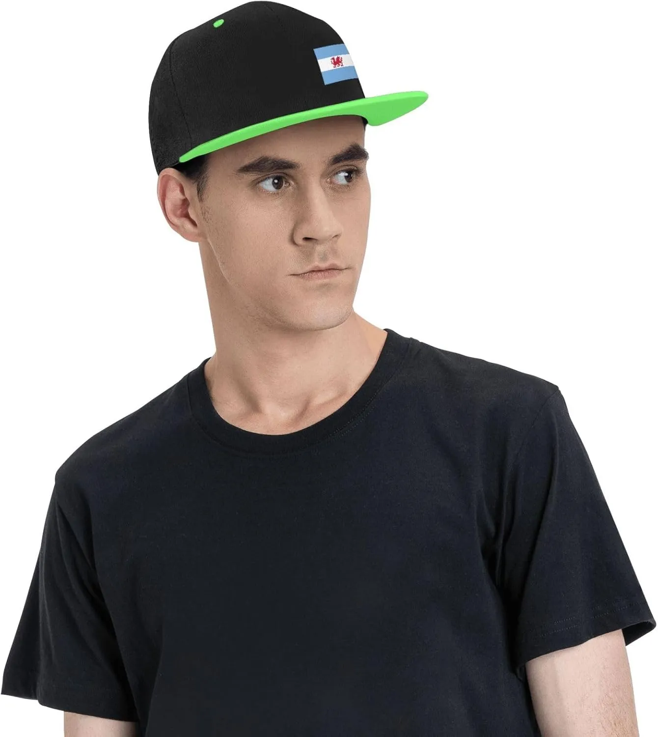 Flag of The Welsh Colony in Patagonia Snapback Hats for Men Women Hat Baseball Cap Flat Bill Visor White Hat