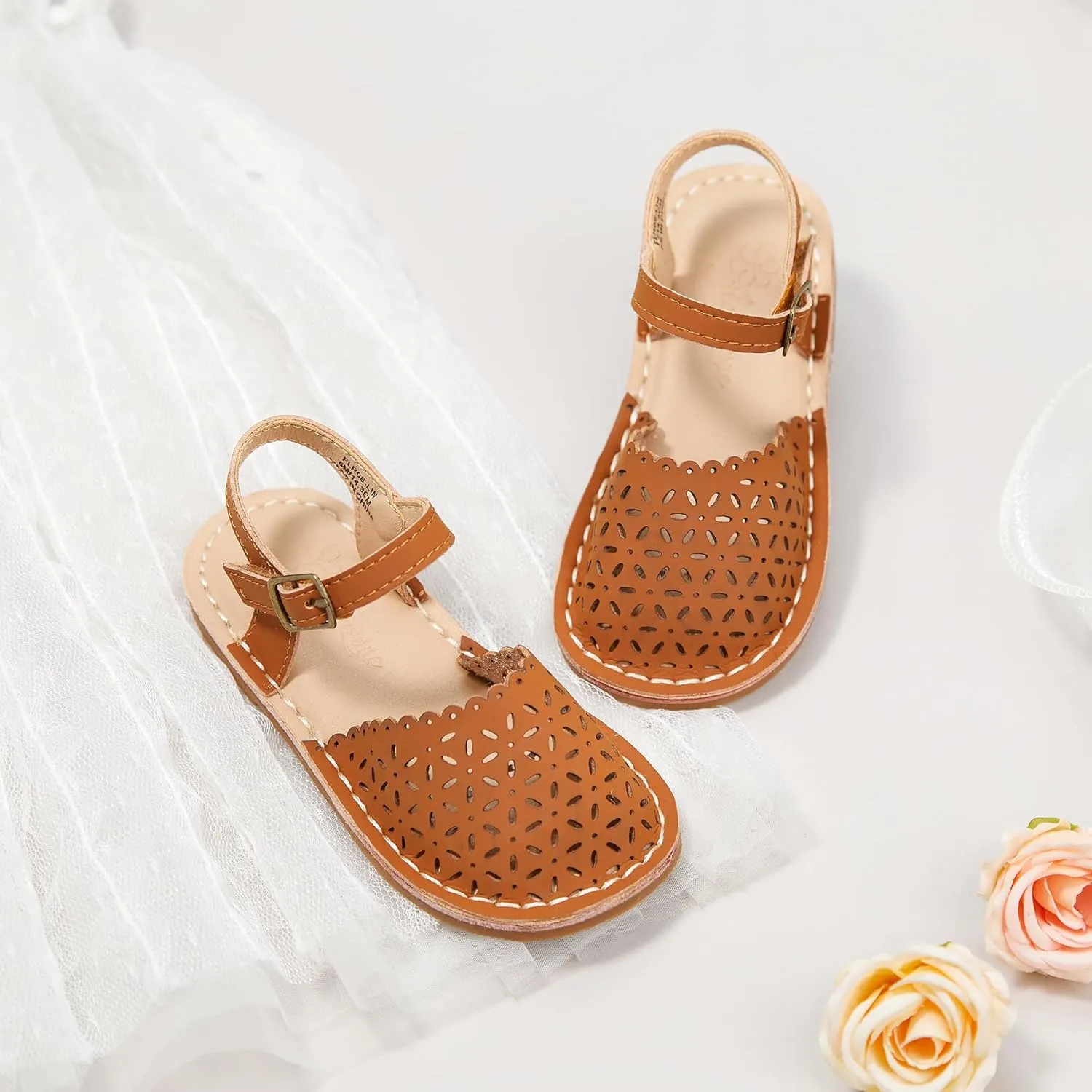 Flaryzone Toddler/Little Kids' Classic Rome Open-Toe Flat Sandals