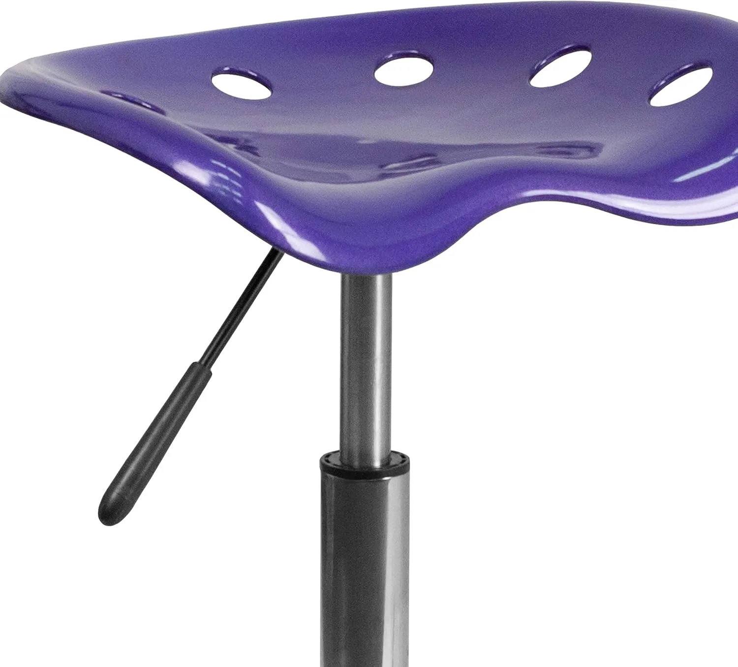 Flash Furniture Taylor Vibrant Violet Swivel Tractor Seat and Chrome Stool with Contoured Comfort Seat